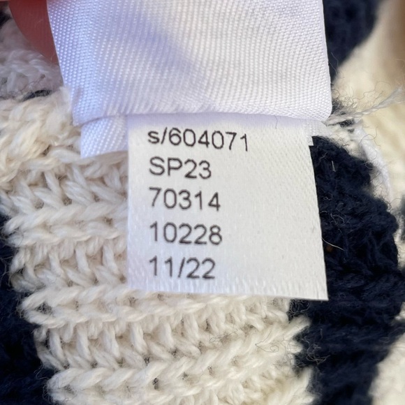 LOFT Striped Double-Breasted Ribbed Knit Sweater Jacket Size small - Picture 11 of 11